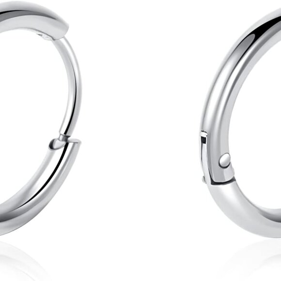 3 Pairs 6/8/10mm Gold Plated Surgical Steel Cartilage Hoop Earrings for Women Me - Picture 3 of 5